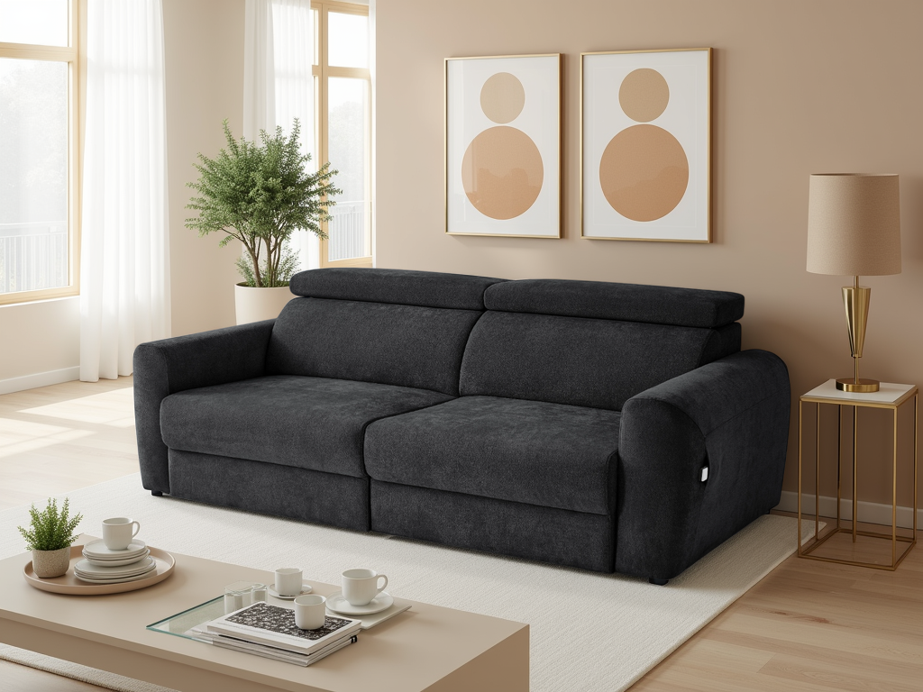 Dakota 3 seater power slider black