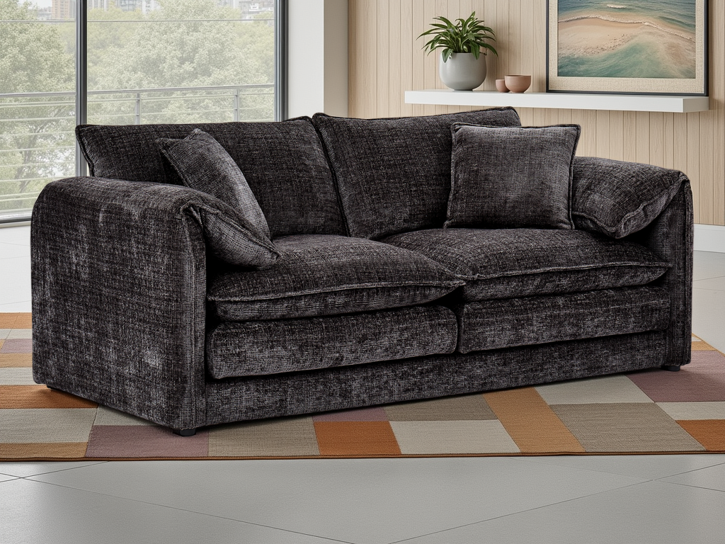 Solaya 3 Seater sofa black