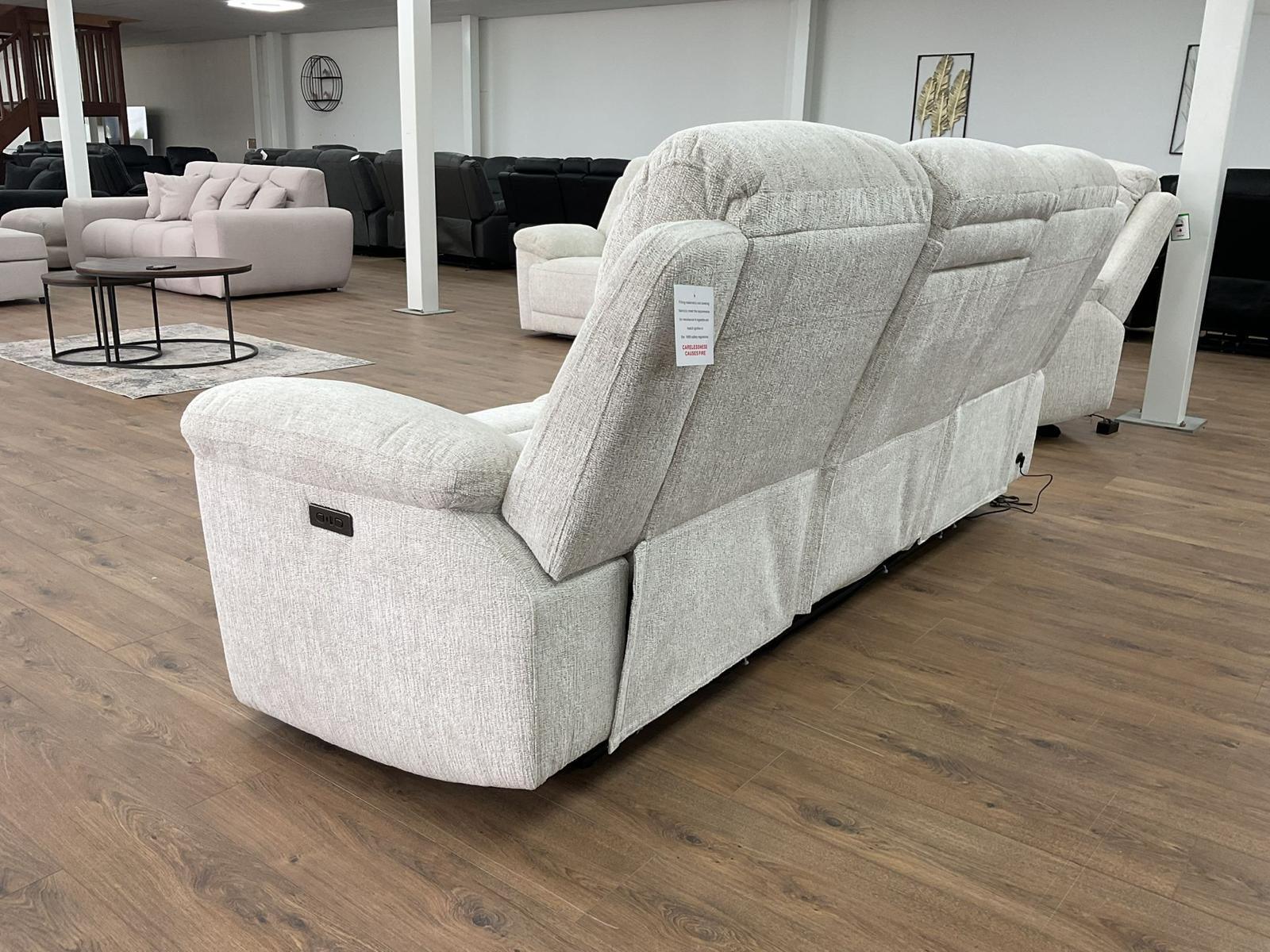 Owen beige 3+2 seater electric recliner sofa set