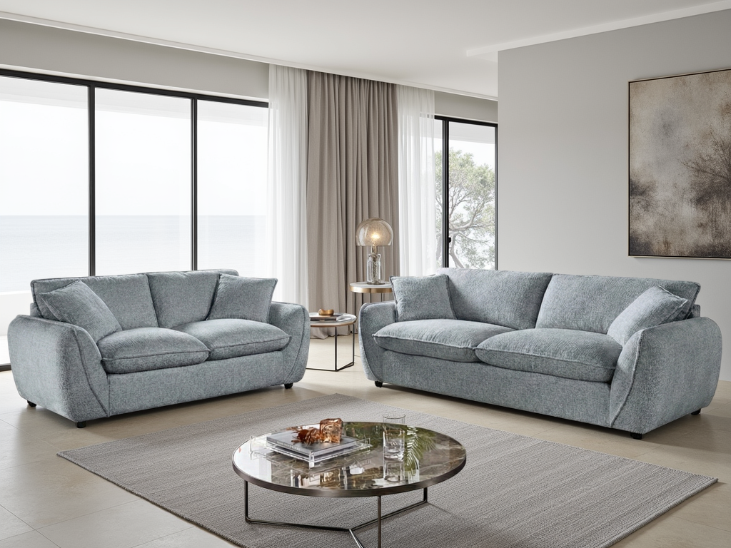 Berlin Grey 3+2 Seater Sofa Set