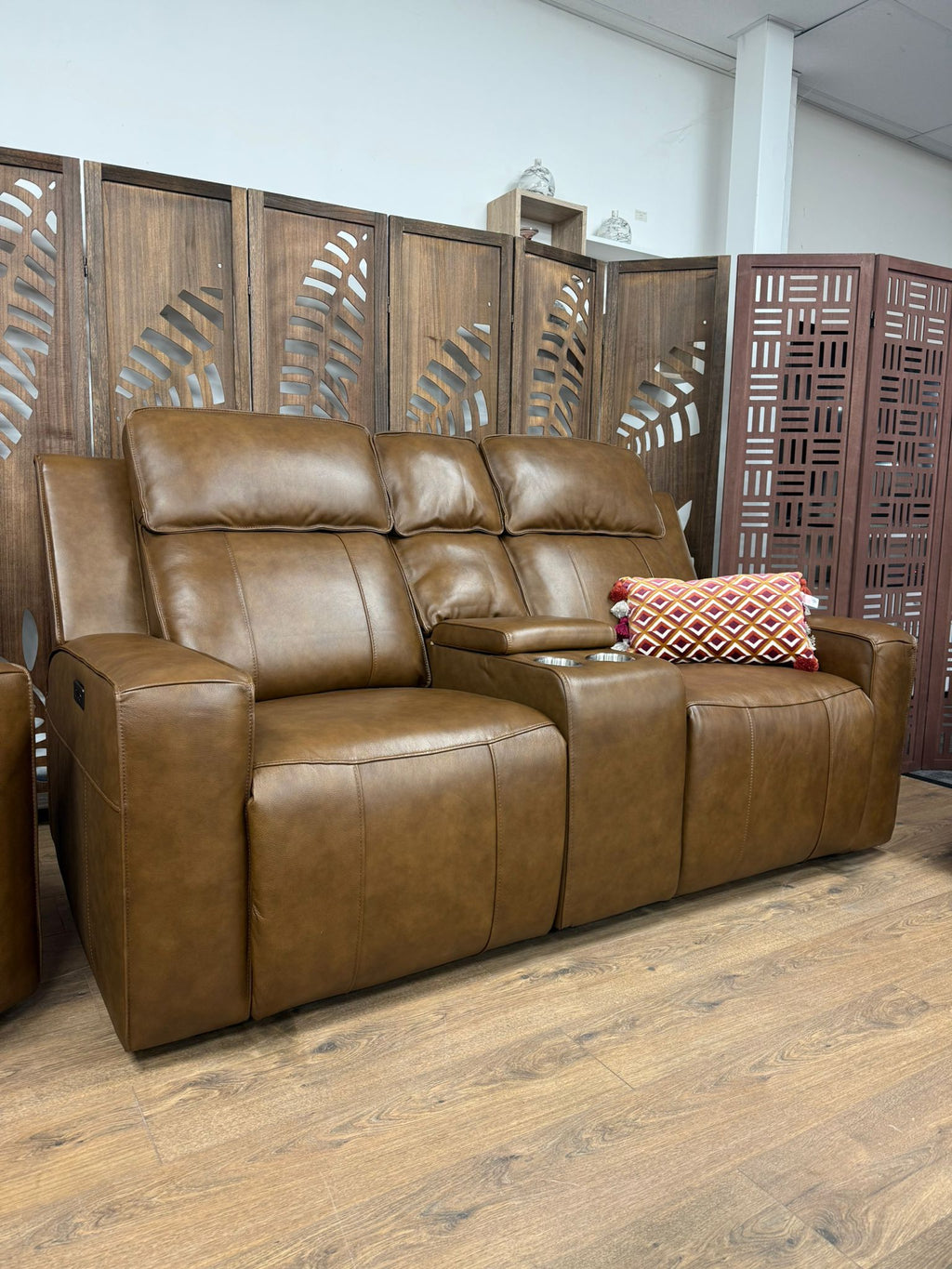 Barcelona 2 seater power Recliner Brown