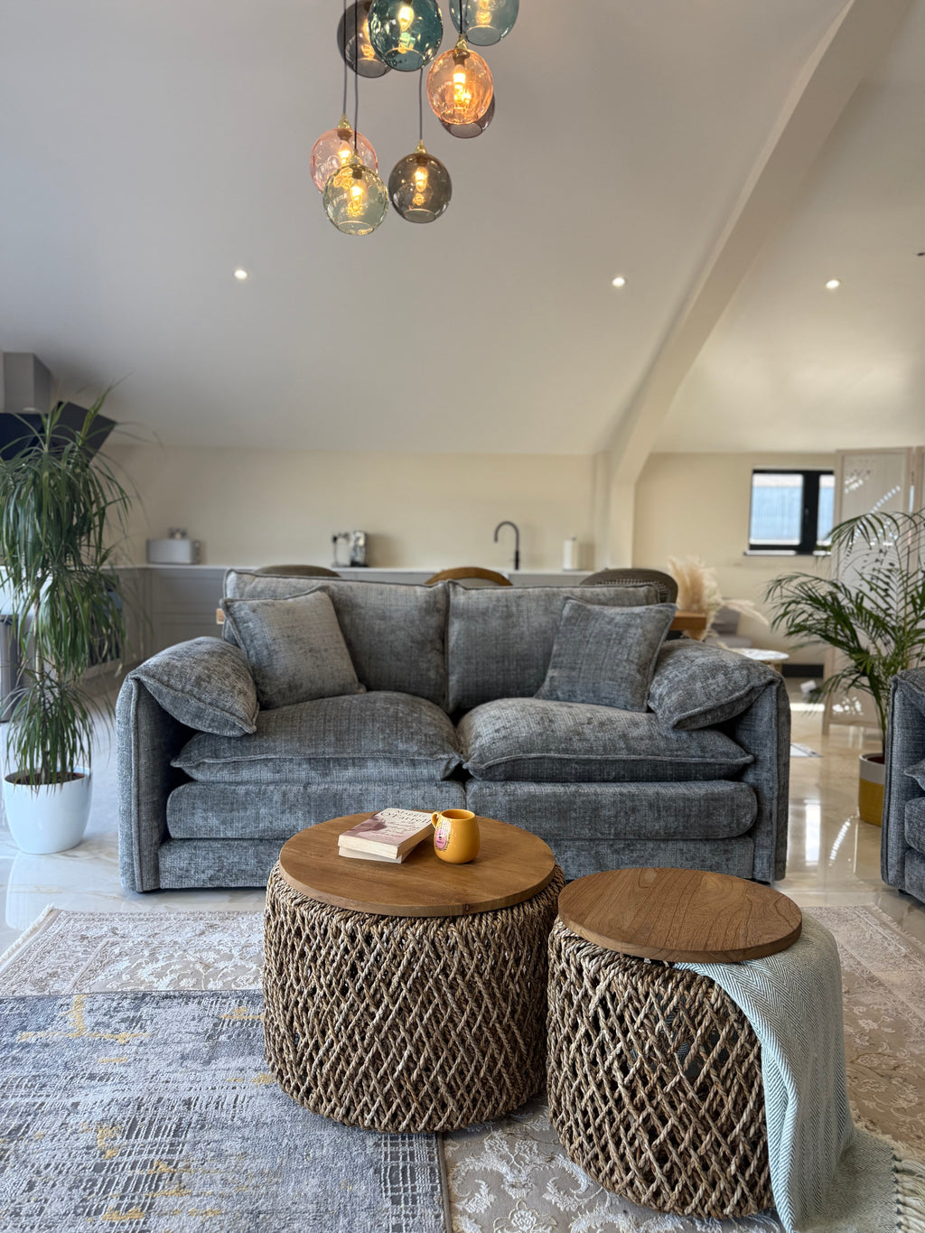 Solaya 3+2 sofa set grey