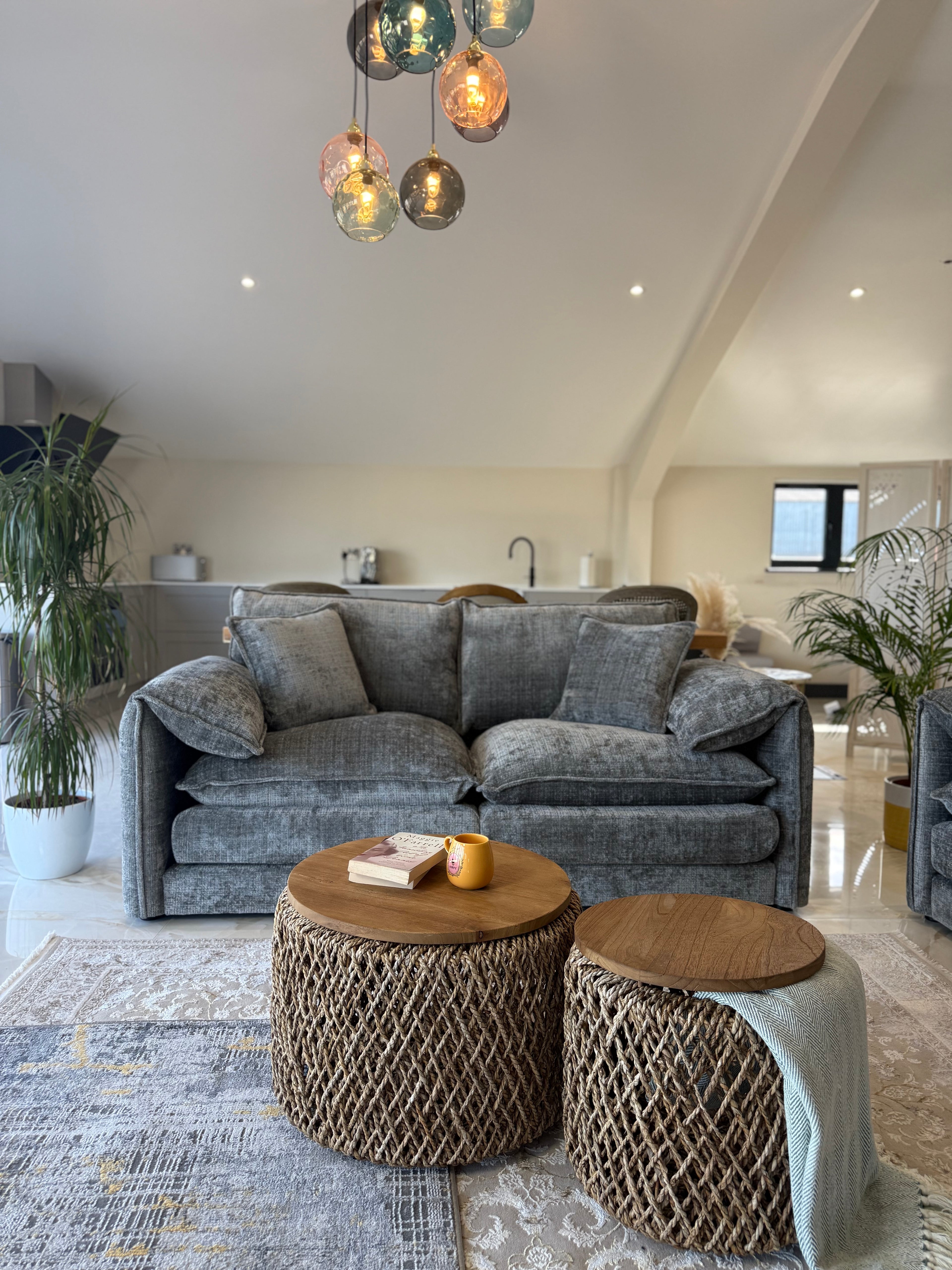 Solaya 3+2 sofa set grey