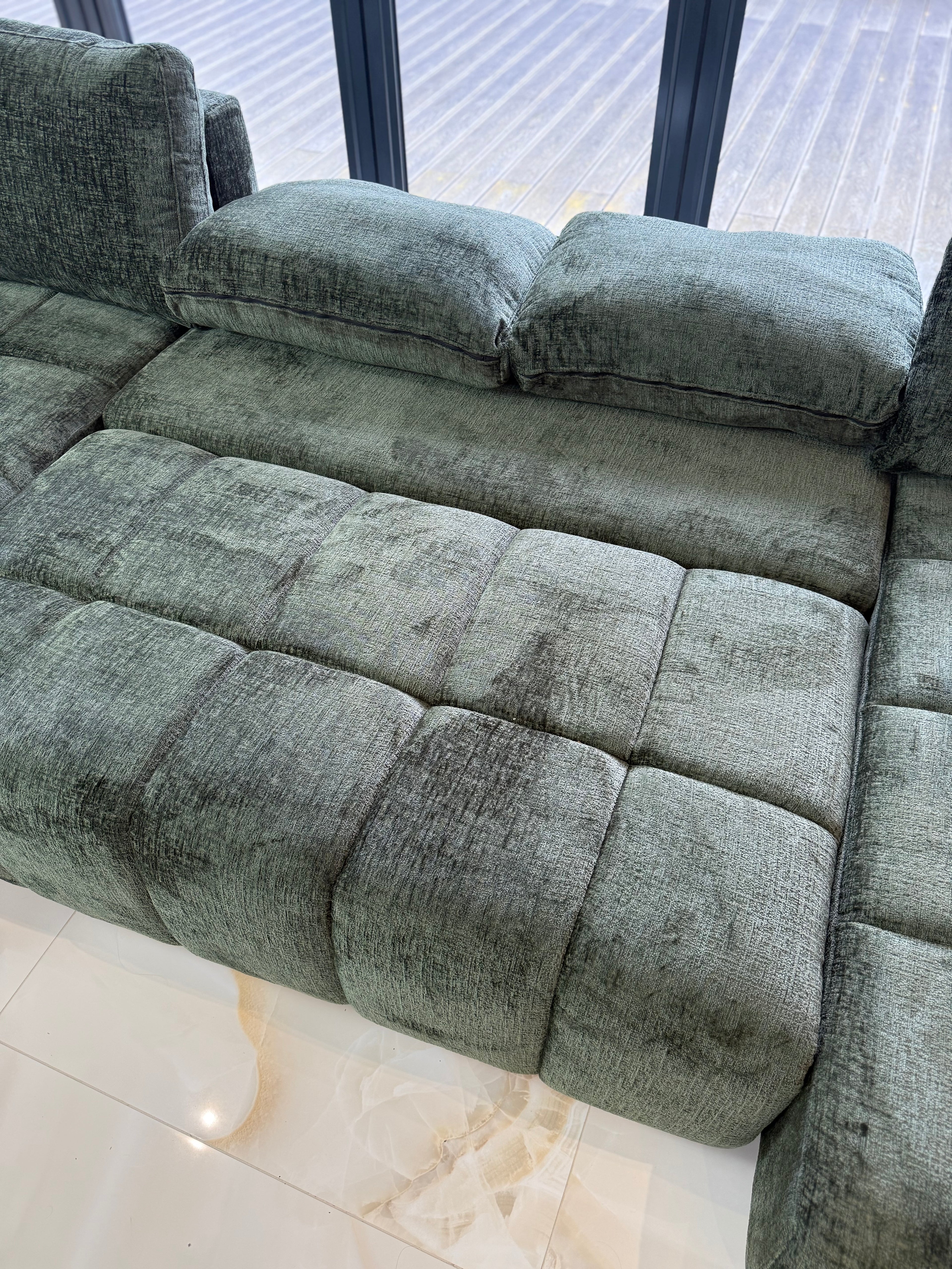 Shanghai U Shape Sofabed green