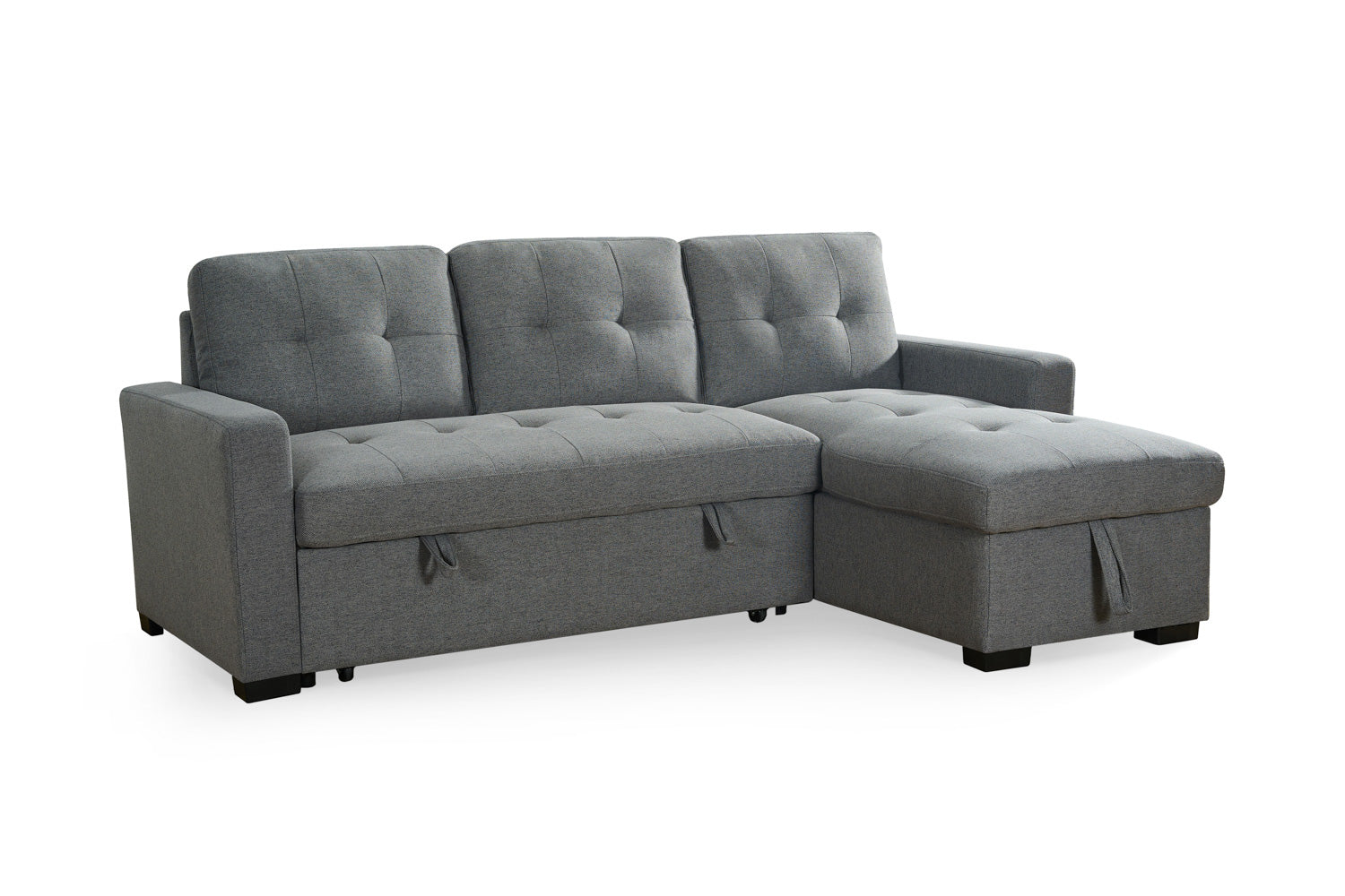 Alder Universal Corner Sofa Bed – Grey Chenille