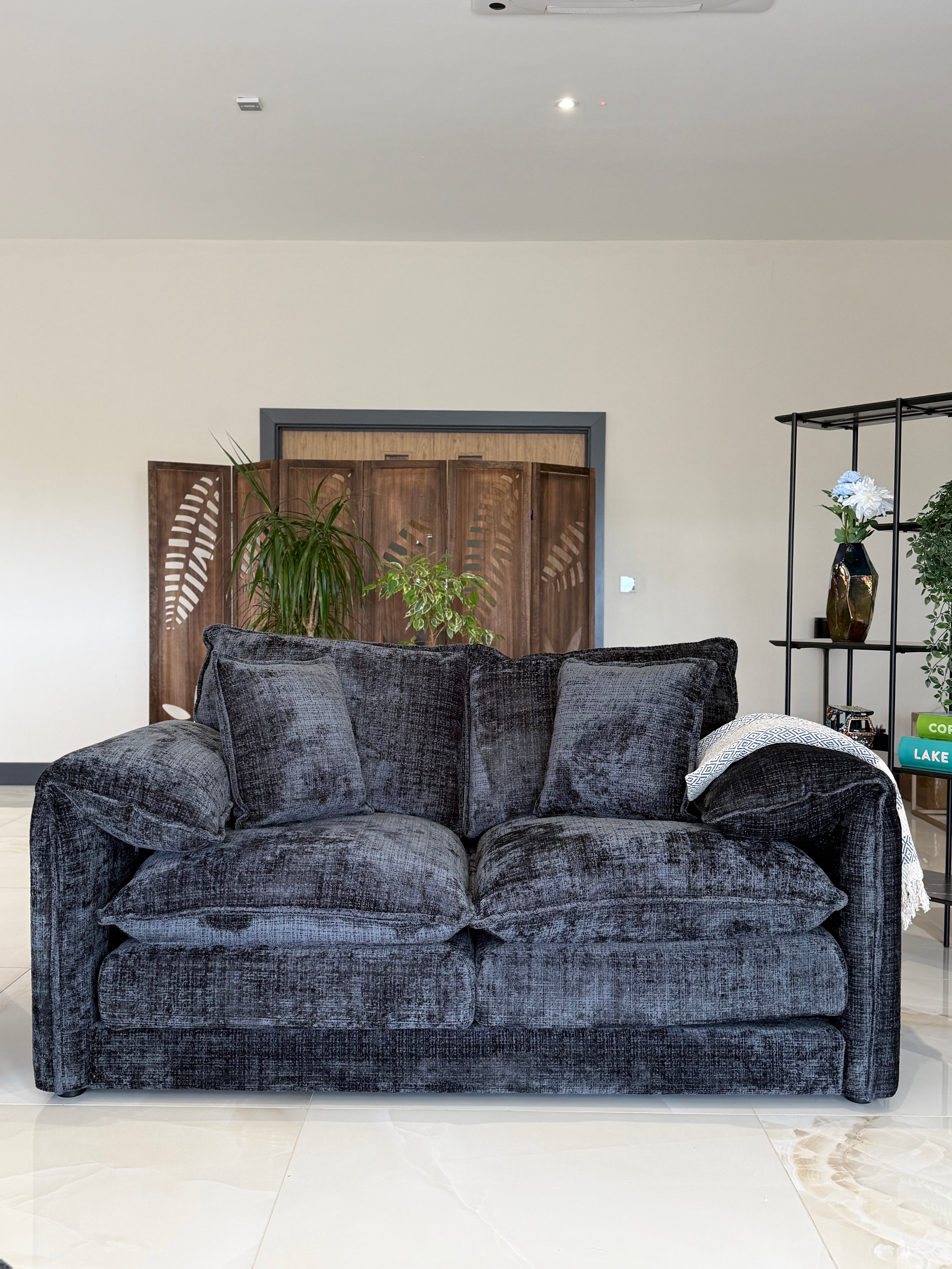 Solaya 3+2 sofa set Black