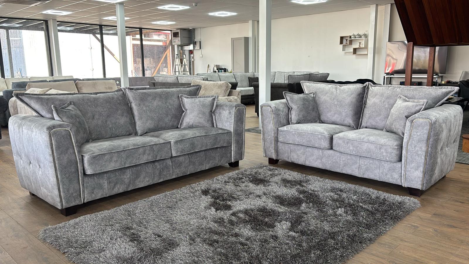 Serena Sofa Grey 3 Seater