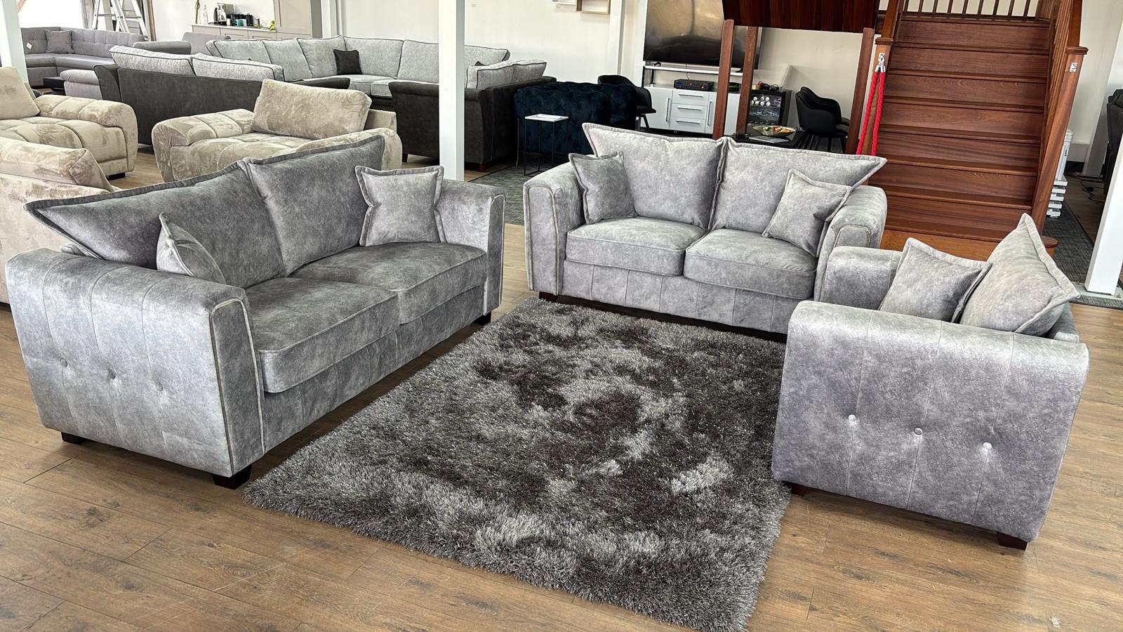 Serena Sofa Grey 3 Seater