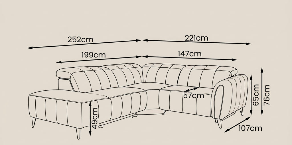 The Laurent open end power recliner