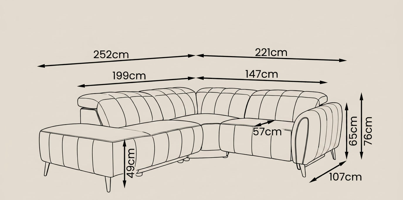 The Laurent open end power recliner
