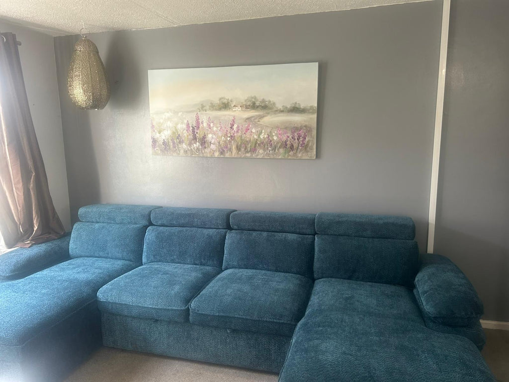 Hudson U Shape Sofabed Blue