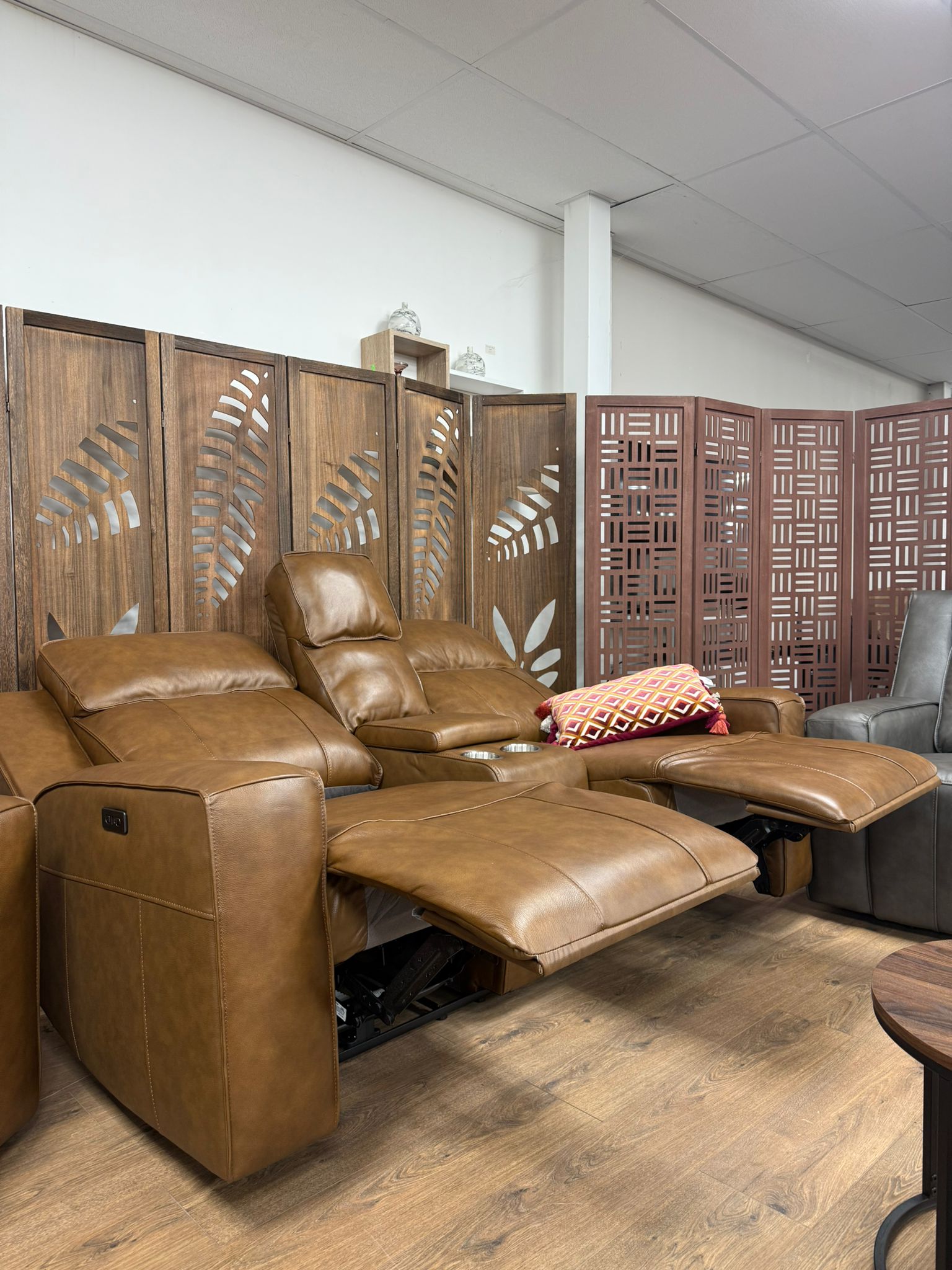 Barcelona 2 seater power Recliner Brown