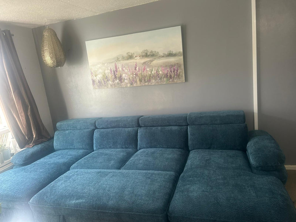 Hudson U Shape Sofabed Blue