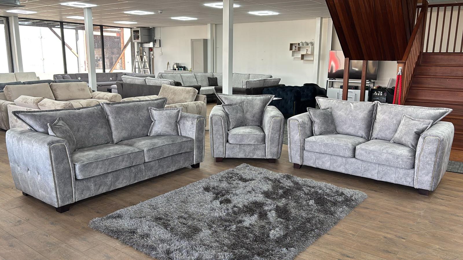 Serena Sofa Grey 3 Seater