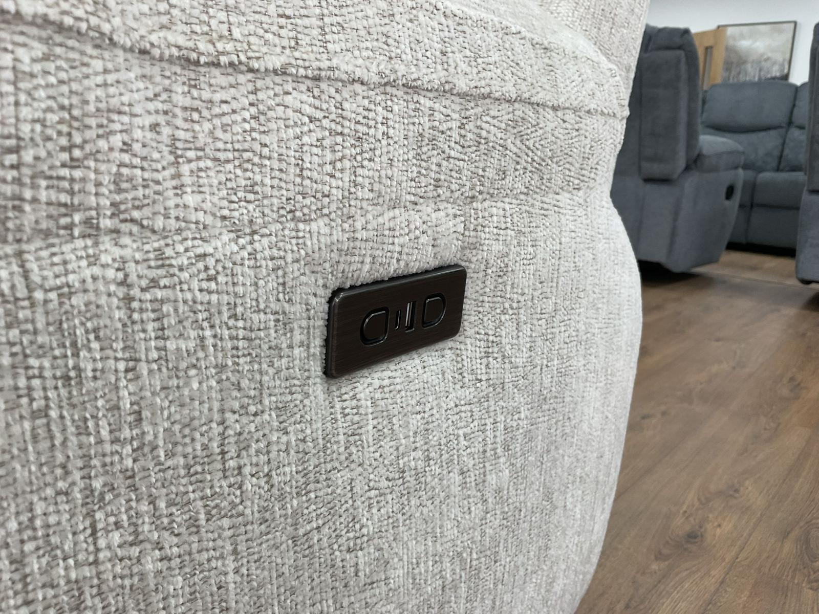 Owen beige 3+2 seater electric recliner sofa set