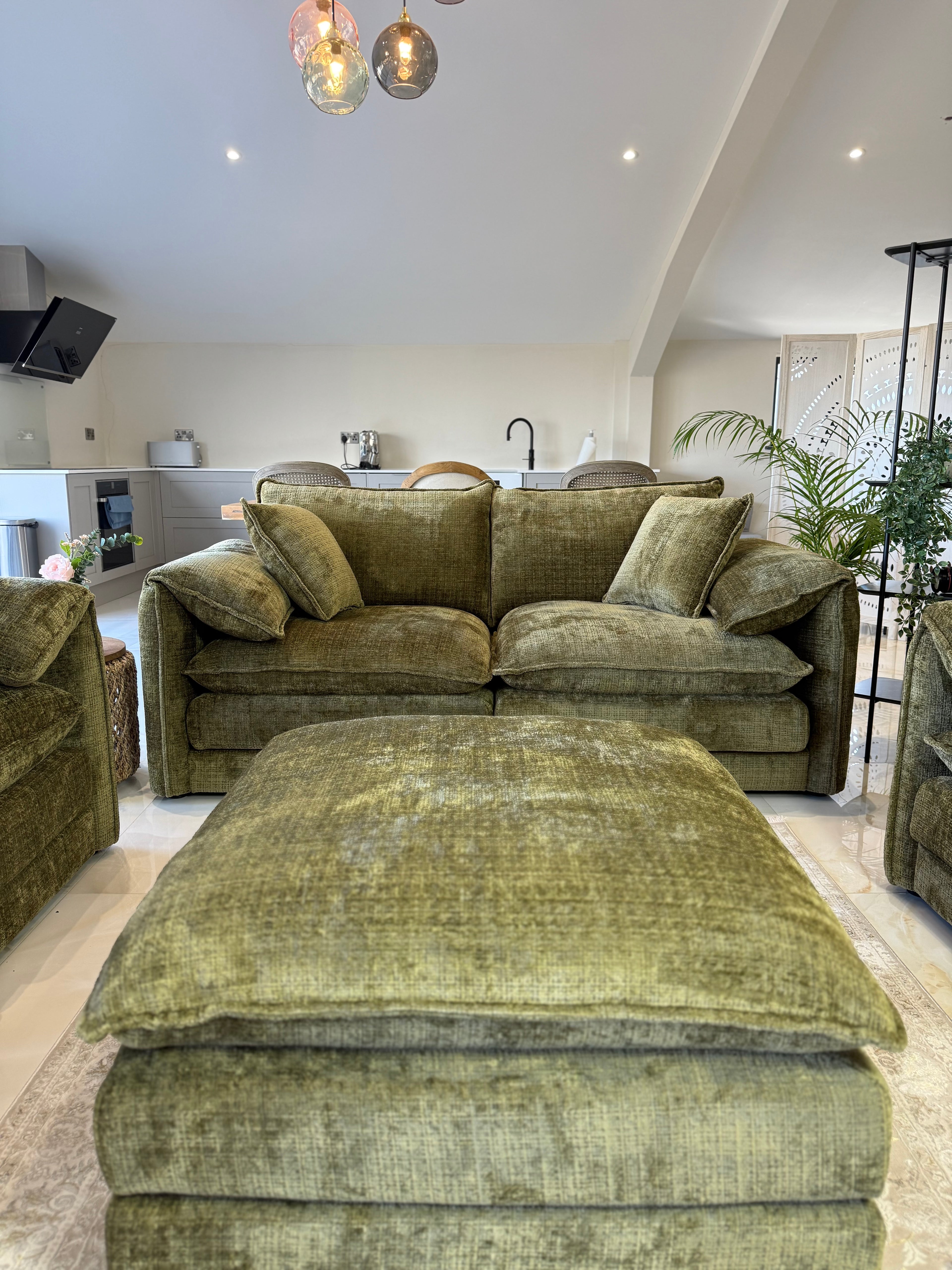 Solaya 3+2 sofa set Green
