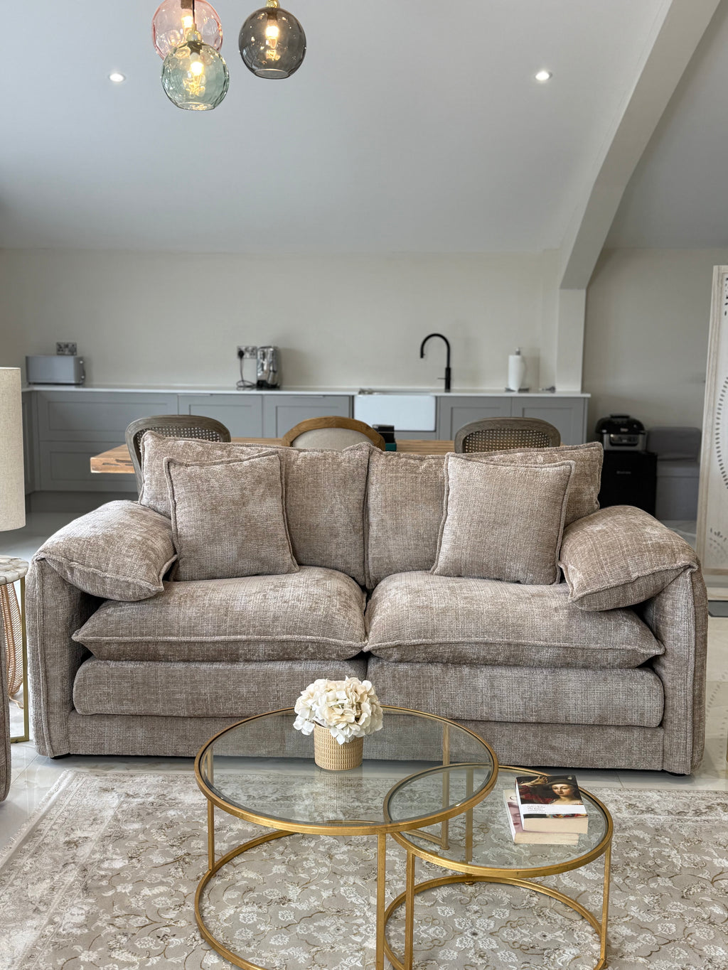 Solaya 3+2 sofa set Beige