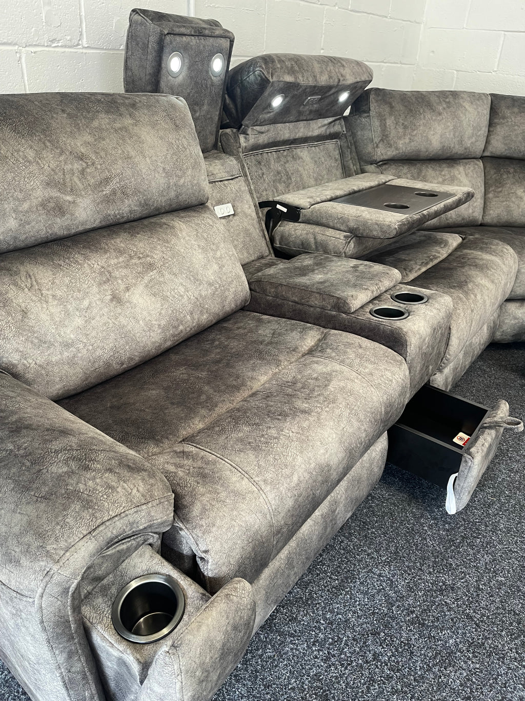 The Vegas modular power recliner corner sofa