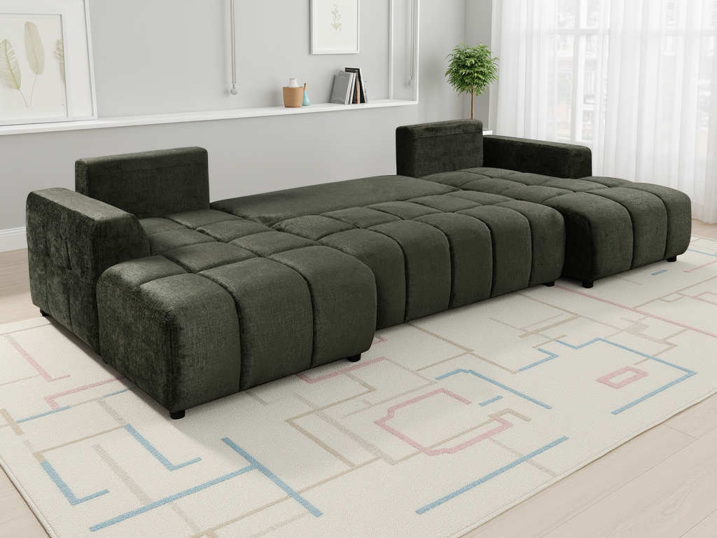 Shanghai U Shape Sofabed green