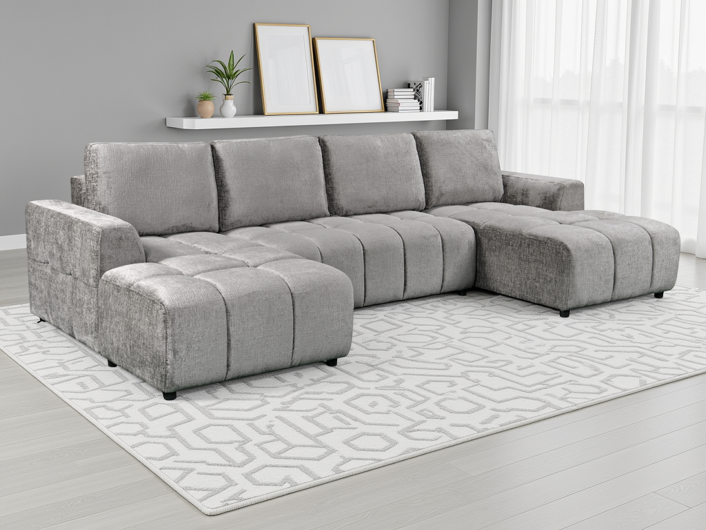 Shanghai U Shape Sofabed Grey