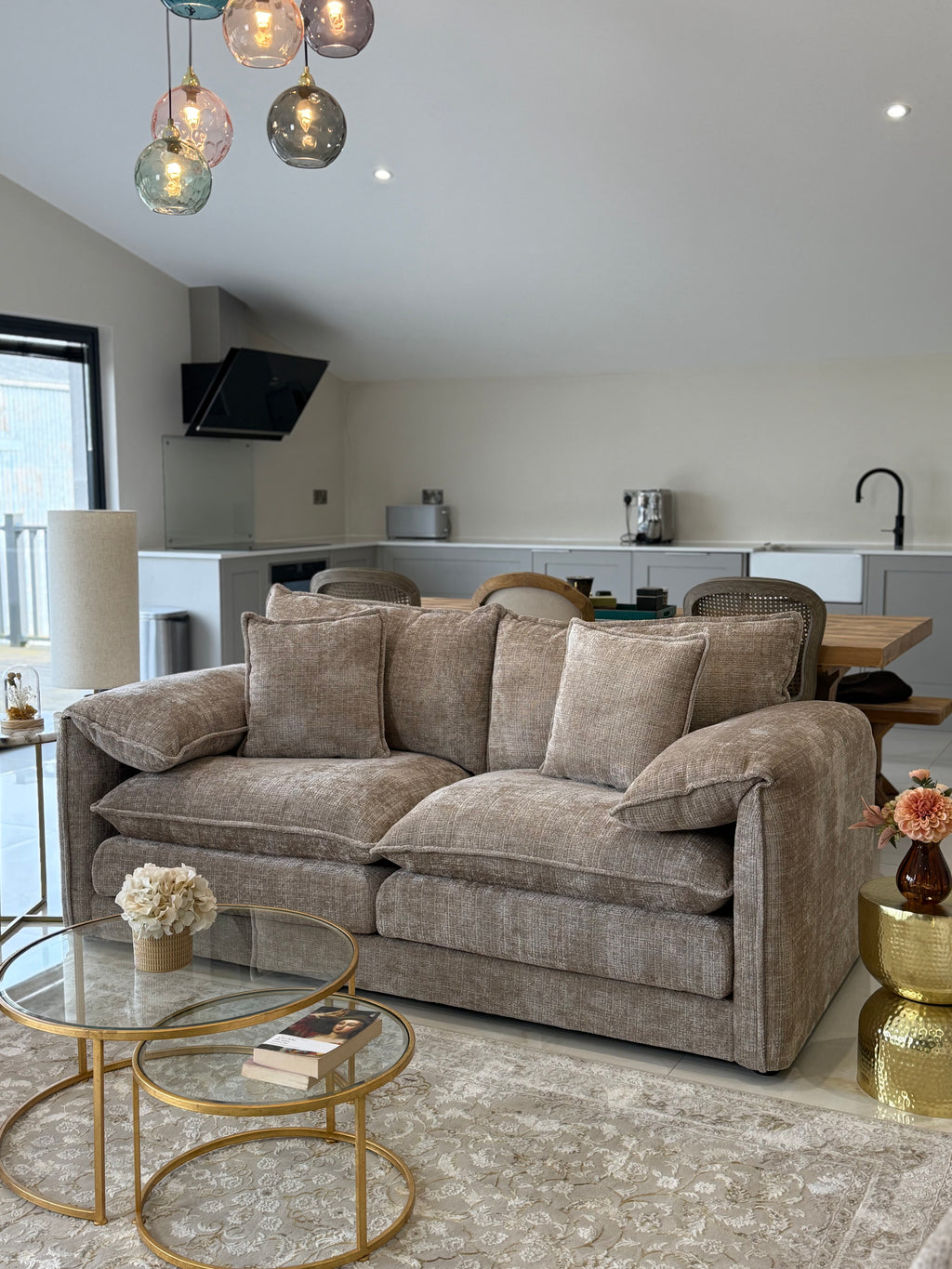 Solaya 3+2 sofa set Beige