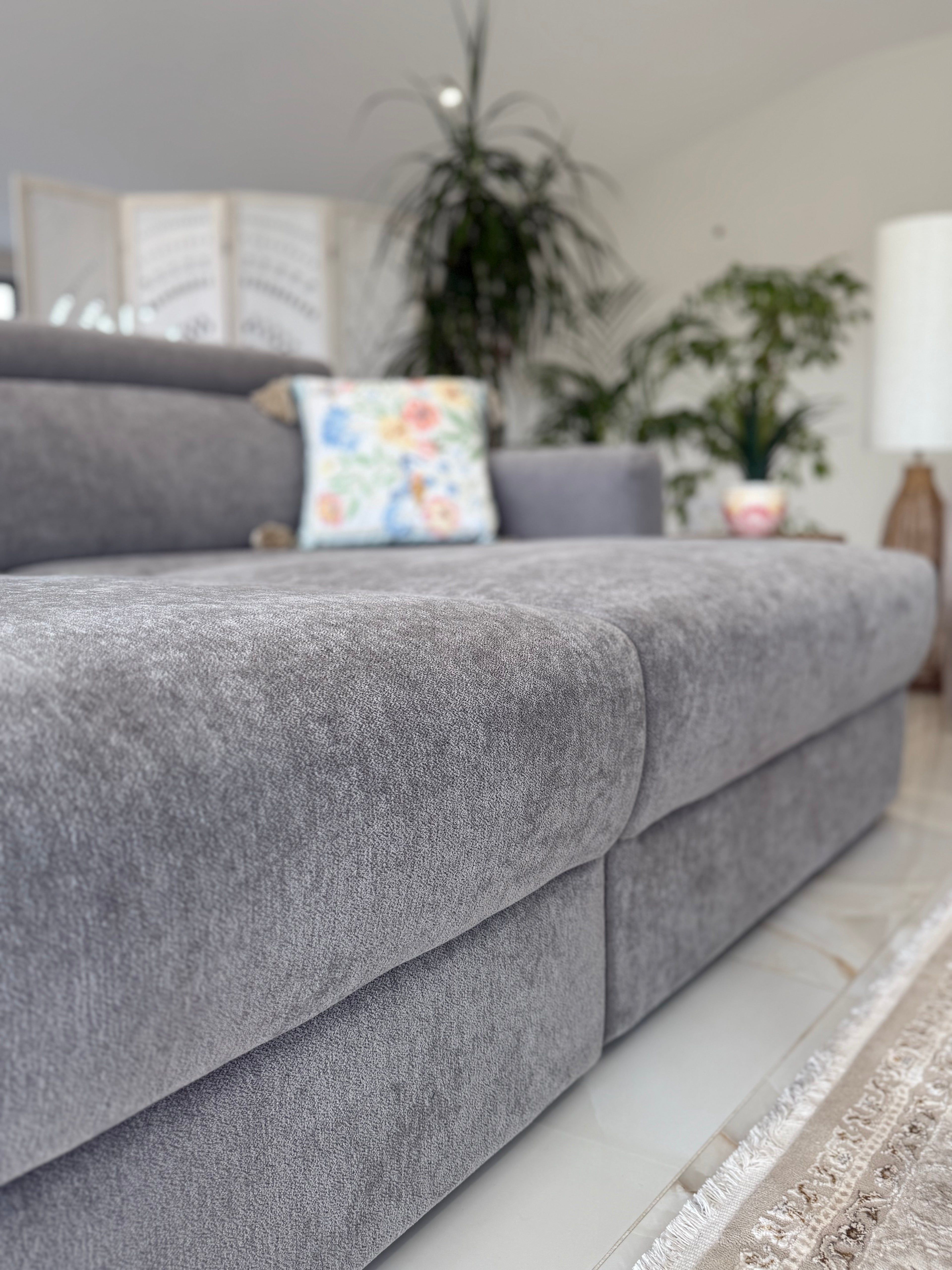Dakota 3 seater power slider grey