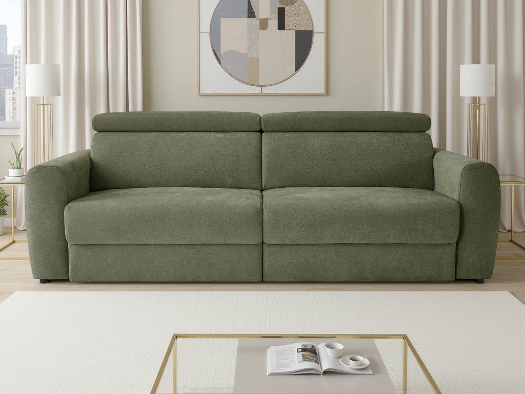 Dakota 3 seater power slider green