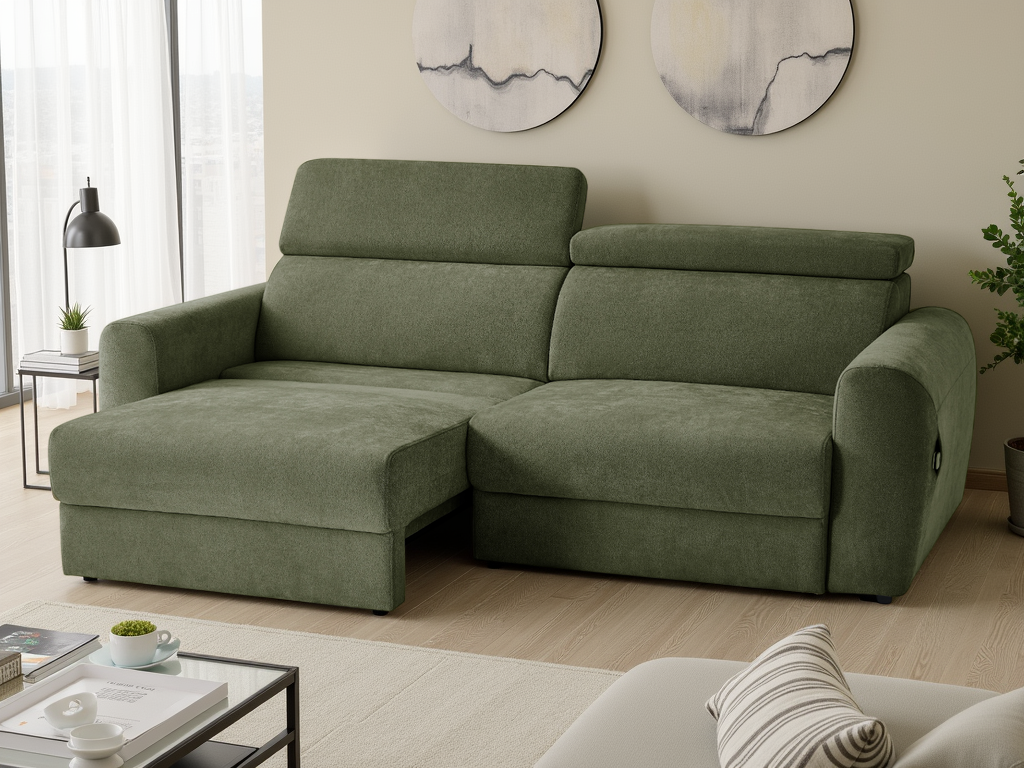 Dakota 3 seater power slider green