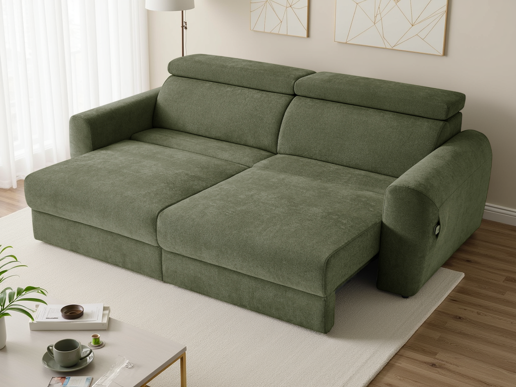 Dakota 3 seater power slider green