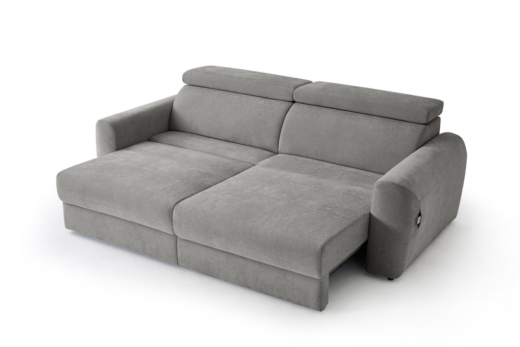 Dakota 3 seater power slider grey