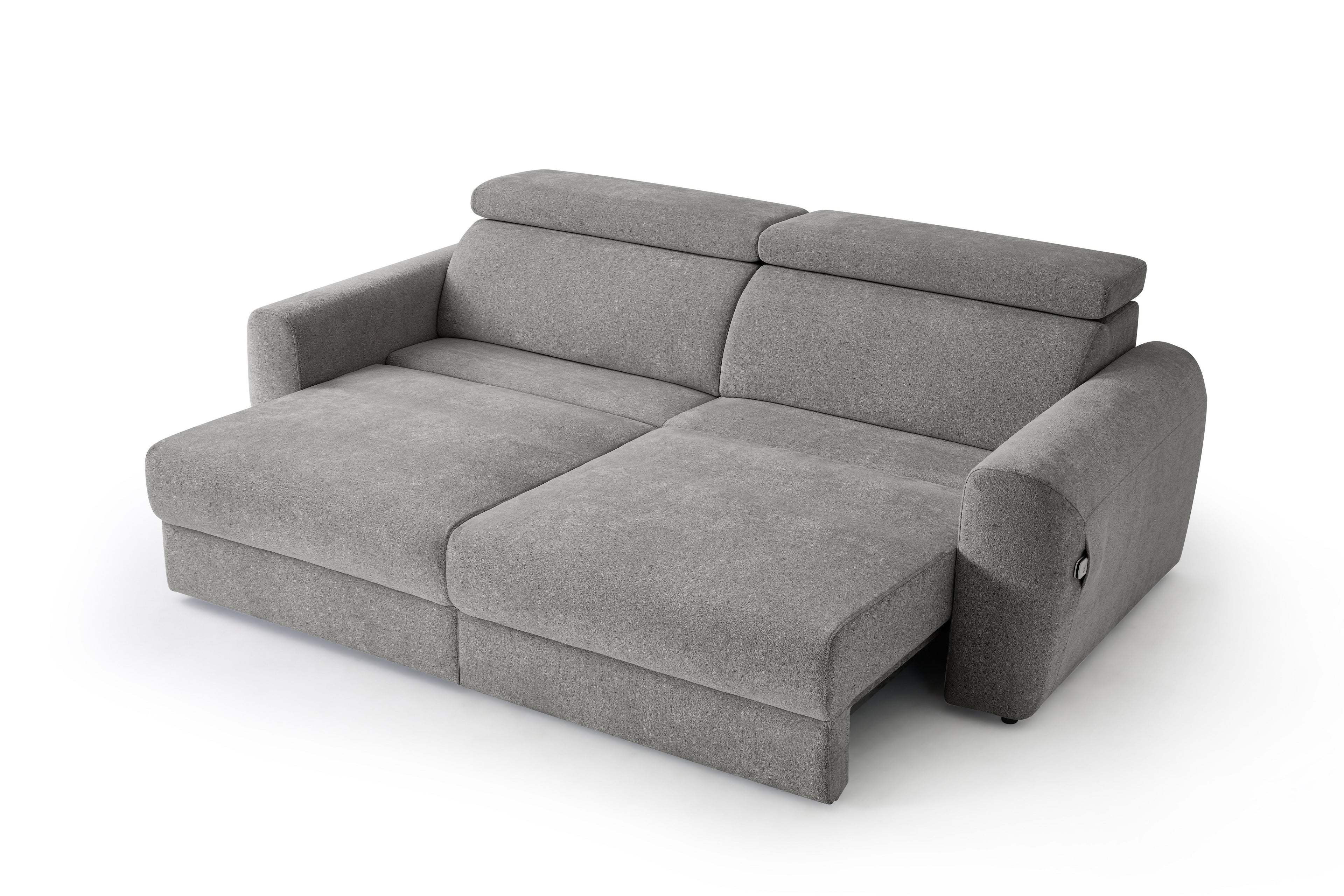 Dakota 3 seater power slider grey