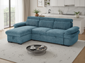 Hudson universal corner Sofabed blue
