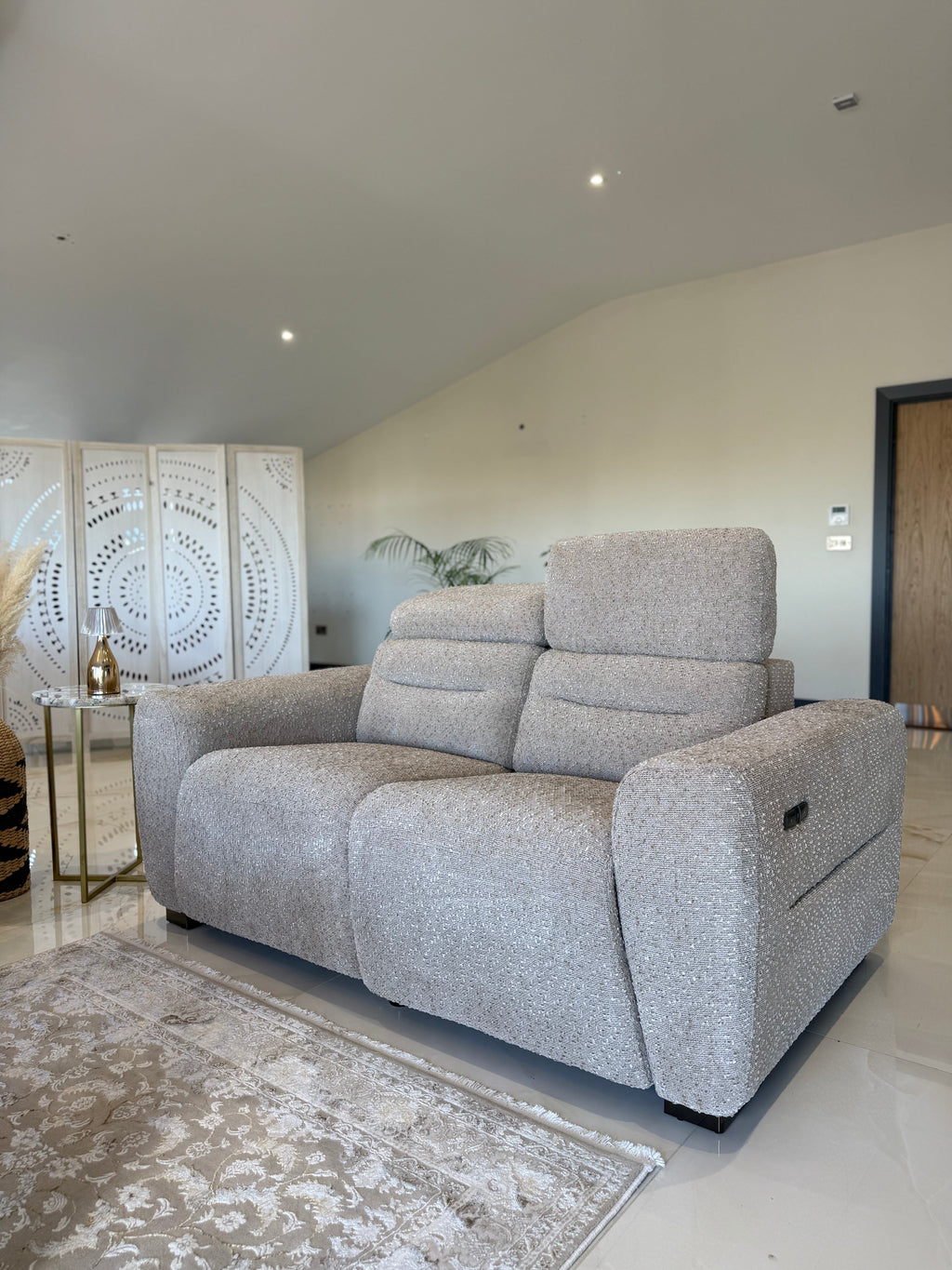 Tokyo 2 seater power recliner beige