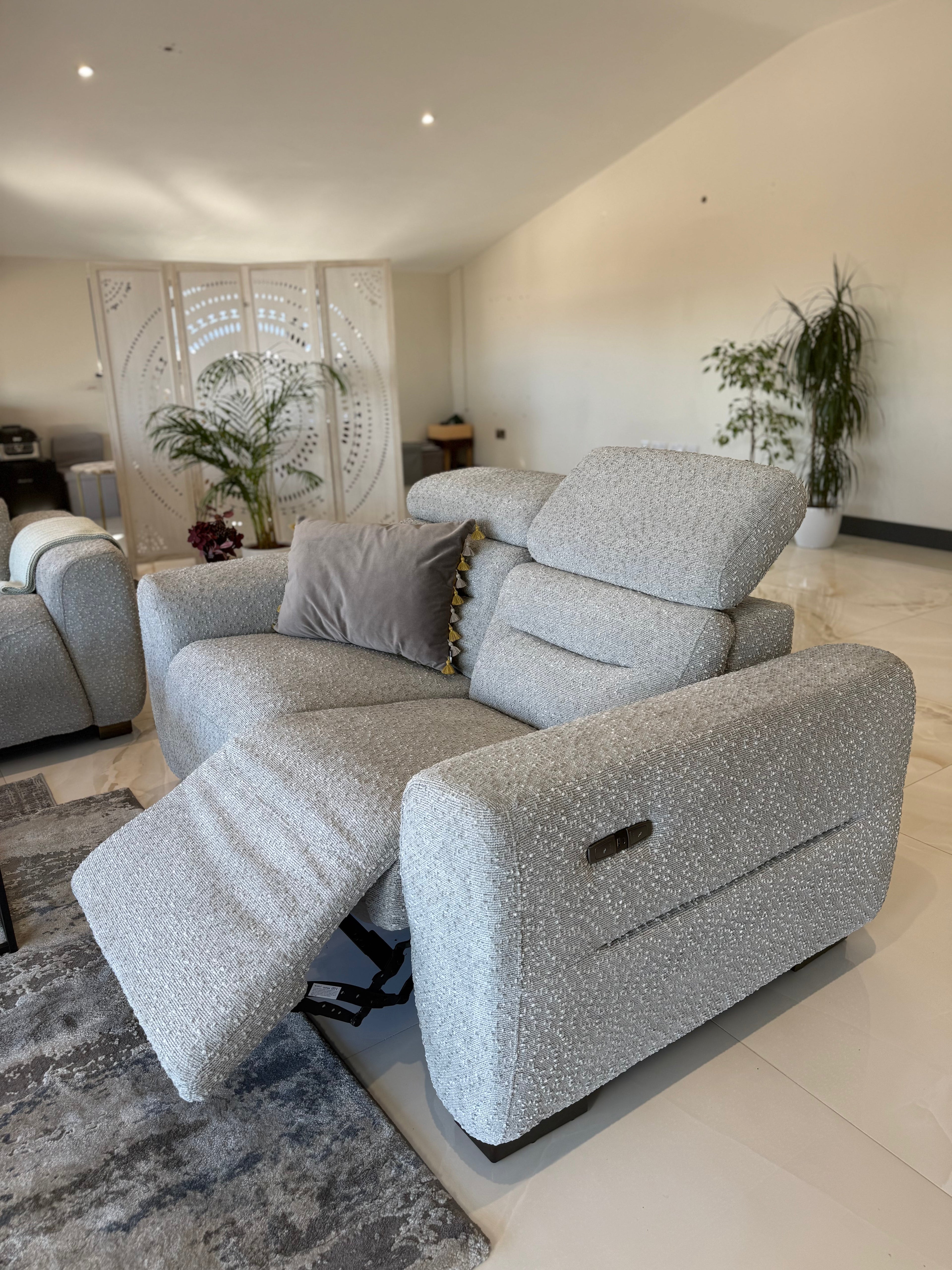 Tokyo 2 Seater Power Recliner Grey
