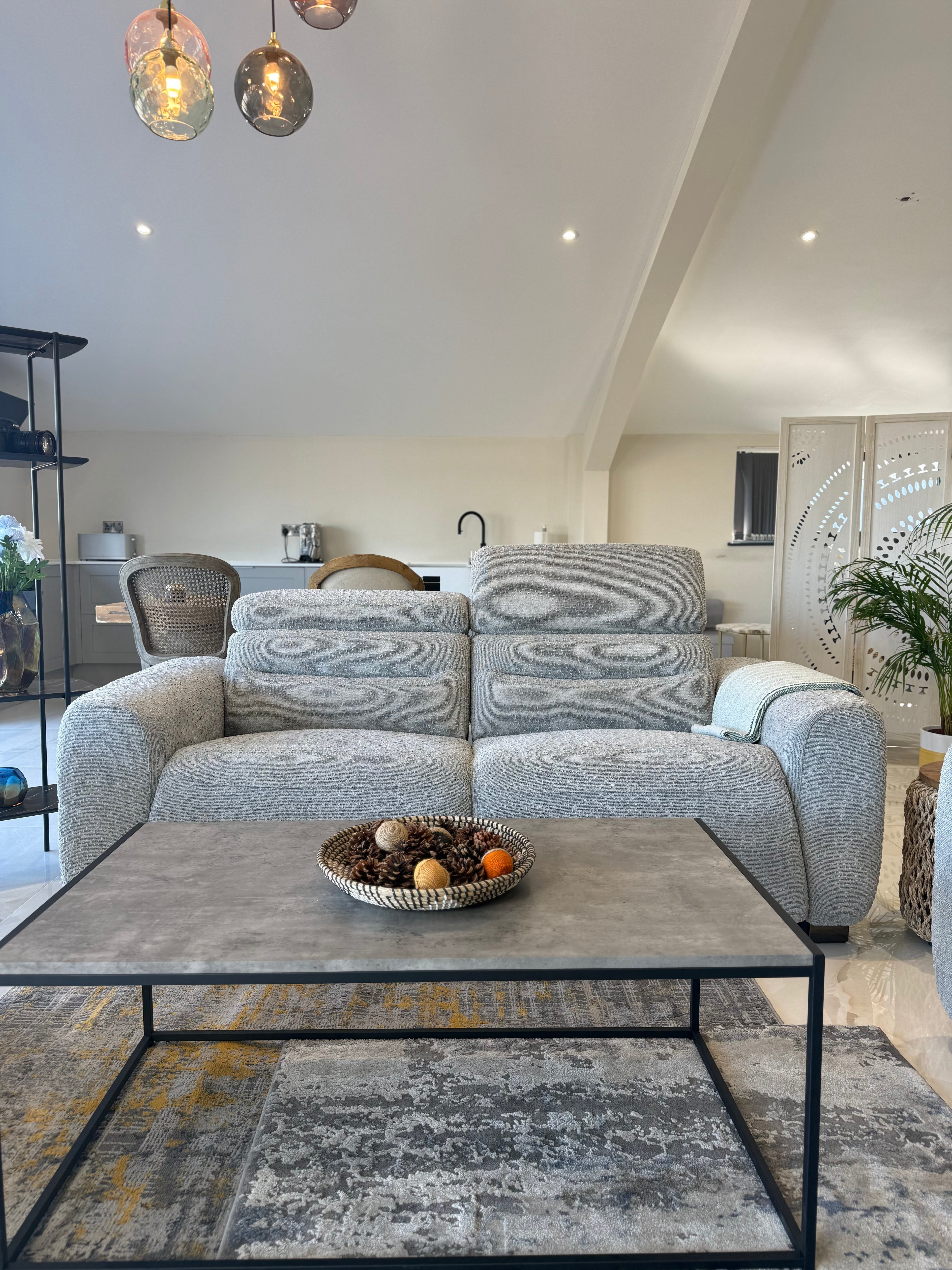 Tokyo 3 Seater Power Recliner Grey
