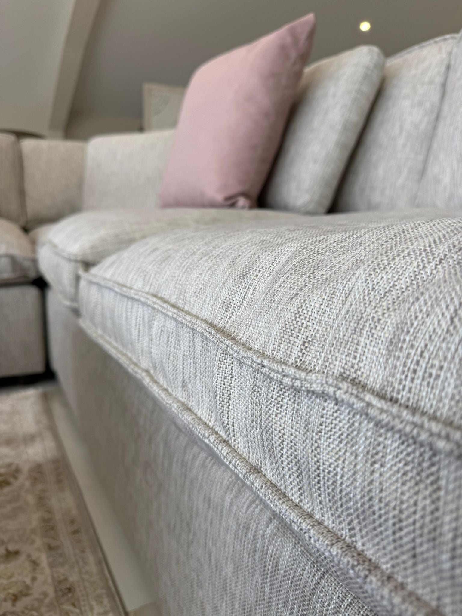 Santorini Large Corner with Footstool Grey