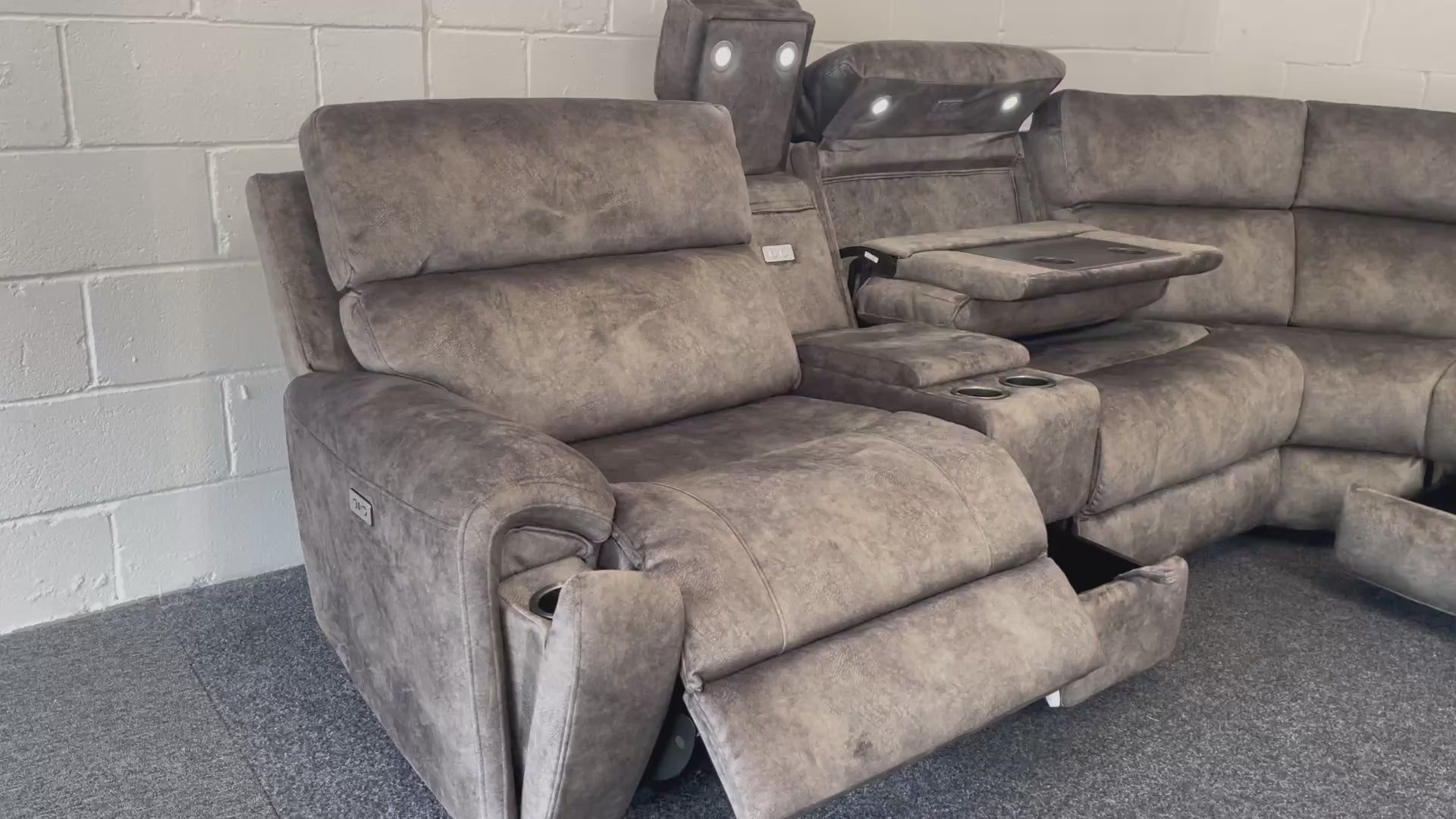 The Vegas modular power recliner corner sofa