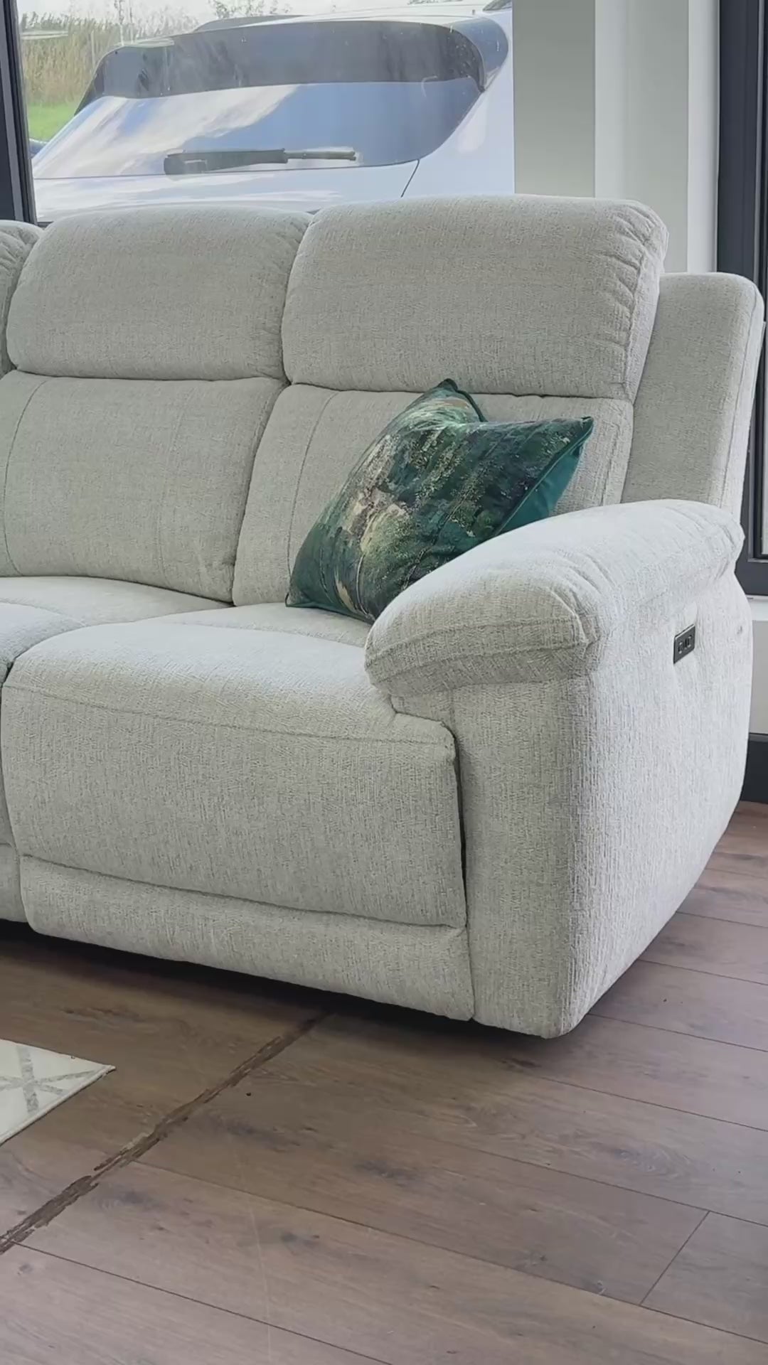 Owen beige 3+2 seater electric recliner sofa set